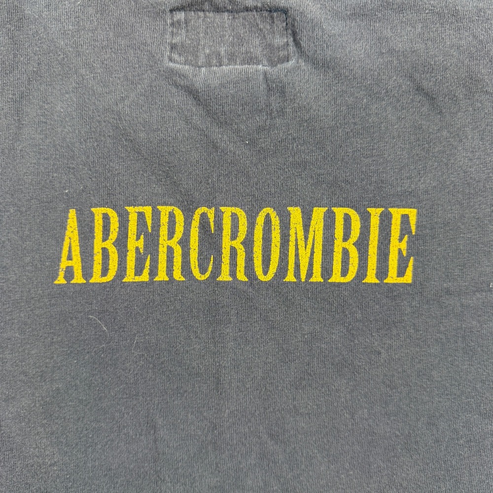 Vintage Abercrombie & Fitch Mens L Long Sleeve Wyvern Dragon Graphic Navy Yellow - Picture 4 of 9
